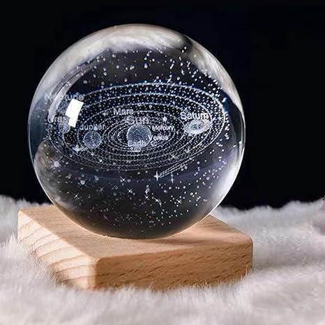 3D Galaxy Crystal Ball LED Night Lamp