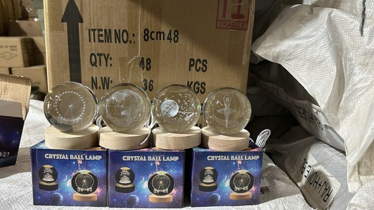 3D Galaxy Crystal Ball LED Night Lamp