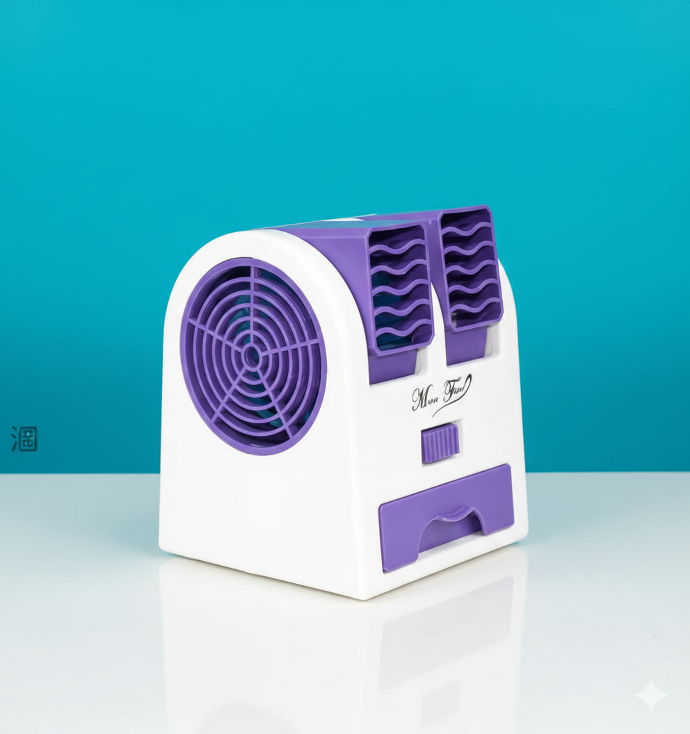 ortable Mini Air Cooler Fan with Water Tank – Personal Desktop Air Cooler for Home & Office