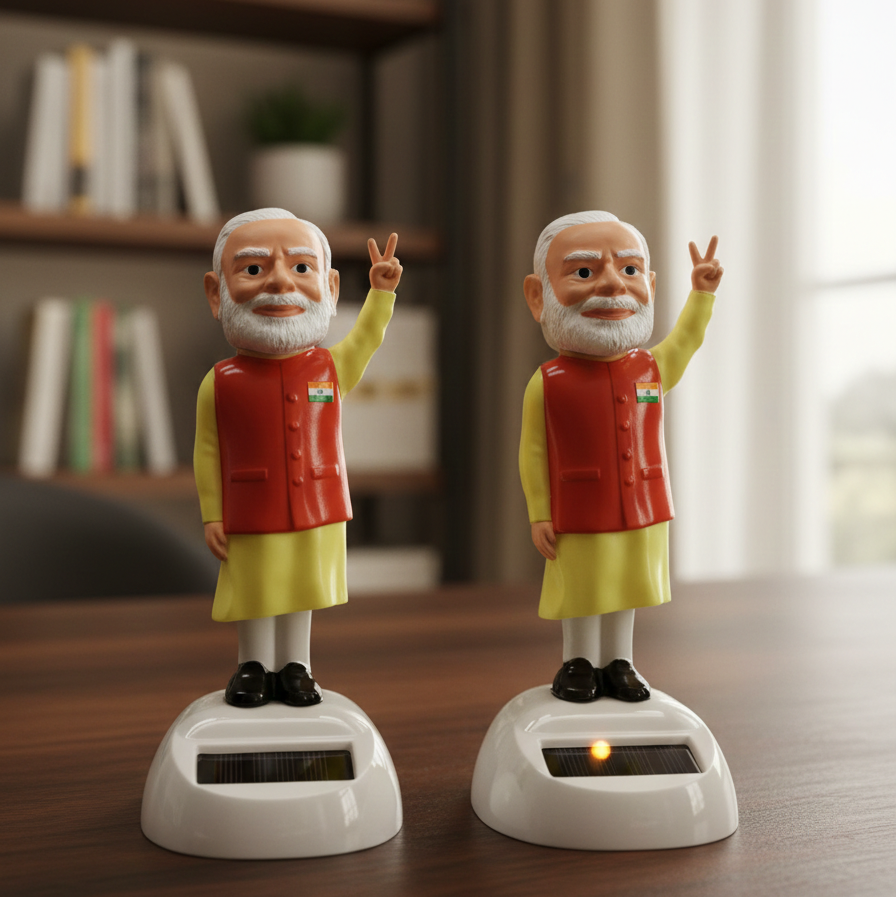 Solar Powered Moving Indian Leader Figurine | Desk & Car Décor | Buy 1 Get 1 Free