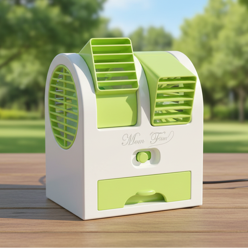 ortable Mini Air Cooler Fan with Water Tank – Personal Desktop Air Cooler for Home & Office